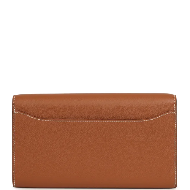 Hermès Constance Wallet To Go Gold Evercolor Gold Hardware in Gold Leather from Madison Avenue Couture, photo 2 of 2
