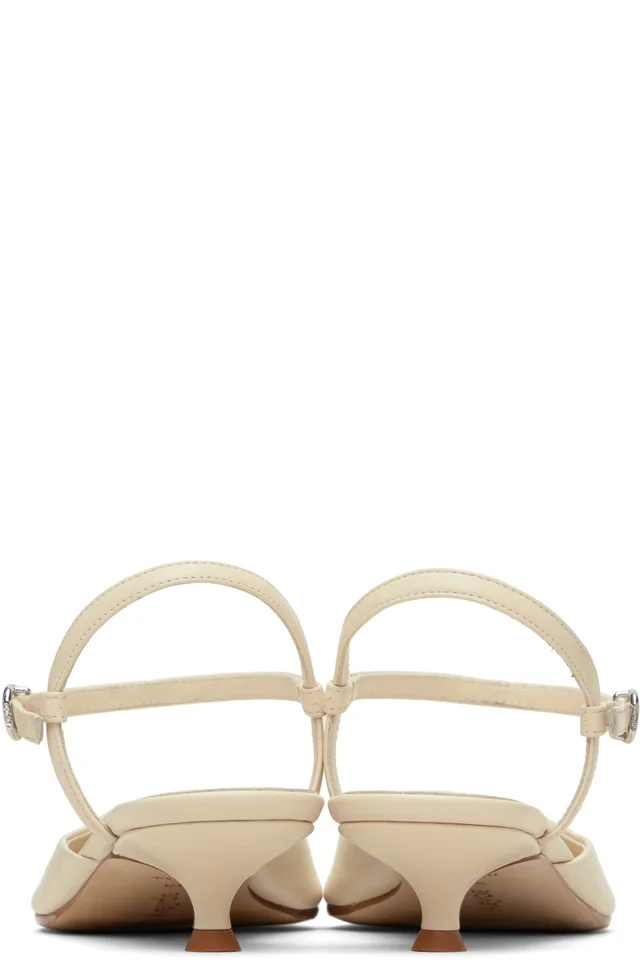 Aeyde Off-White Colette Nappa Leather Heels, photo 2 of 5 from SSENSE