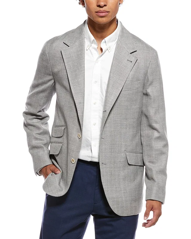 Brunello Cucinelli Wool, Linen & Silk-Blend Blazer, image 1 of 1 from Gilt
