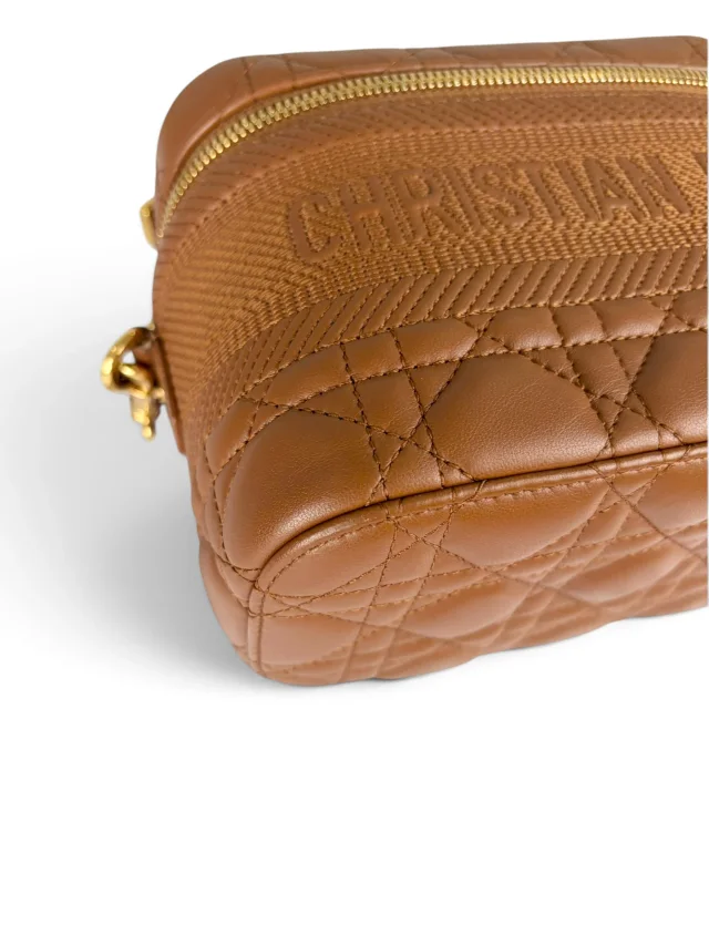 Dior Brown Lambskin Cannage Small Vanity in Brown Lambskin from Season 2 Consign, photo 7 of 9