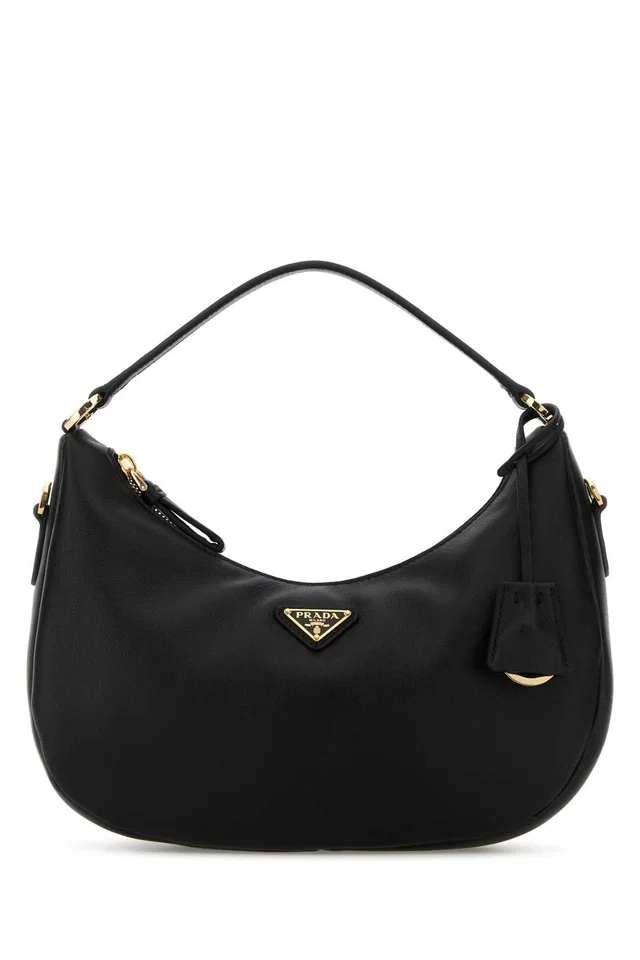 Prada Calf Leather Shoulder Bag — Black Calfleather in Black Calfskin from HEWI