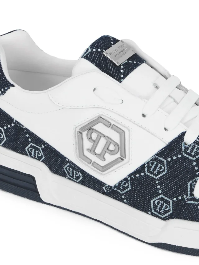 Philipp Plein low-top sneakers P-Force denim monogram in White, photo 4 of 5 from FARFETCH