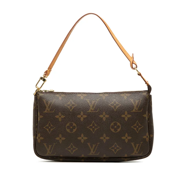 Brown Louis Vuitton Monogram Pochette Accessoires Shoulder Bag in Brown Coated canvas from Designer Revival