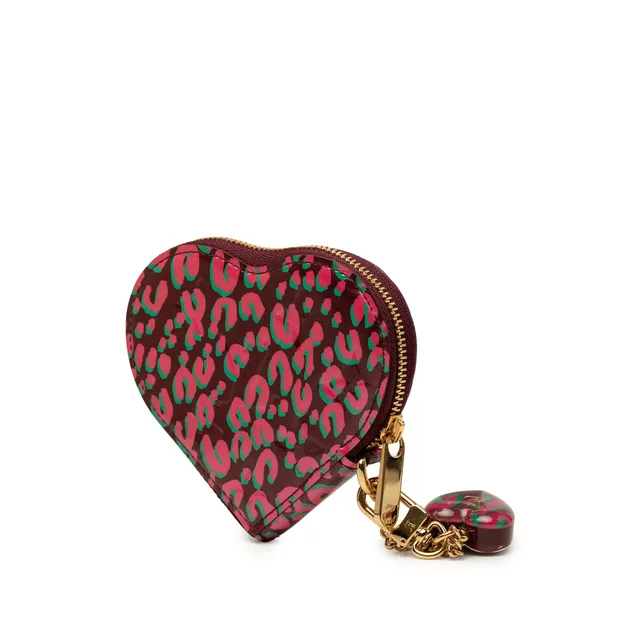 Red Louis Vuitton Stephen Sprouse Monogram Vernis Leopard Heart Coin Pouch in Red Leather from Designer Revival, photo 2 of 2