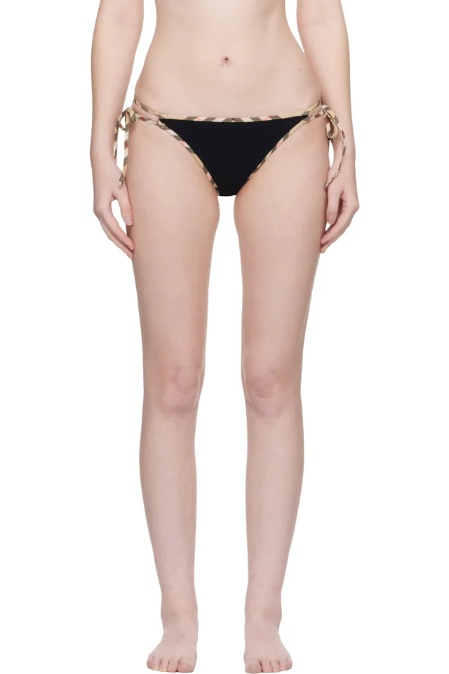 Burberry Black Check Trim Bikini Bottom, image 1 of 1 from SSENSE