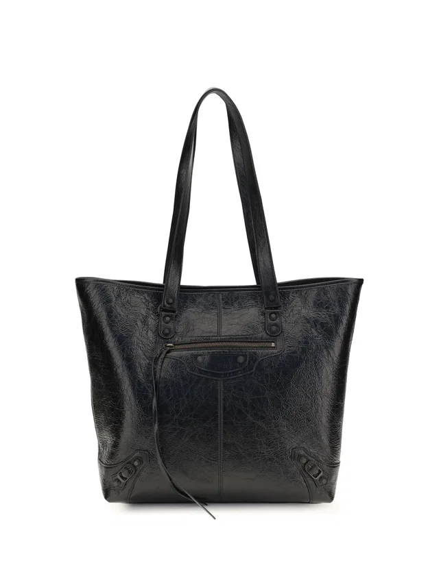 Balenciaga Le City Tote Bag — Black Lamb Ovis Aries in Black Lambskin from HEWI