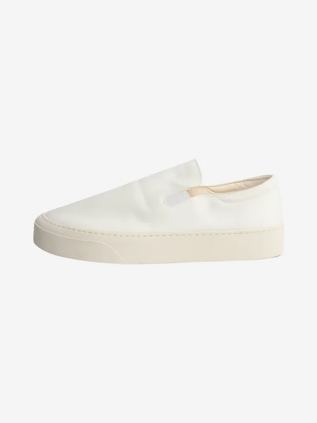 The Row White Dean slip-on trainers - size EU 39 in White Leather from Sign of the Times