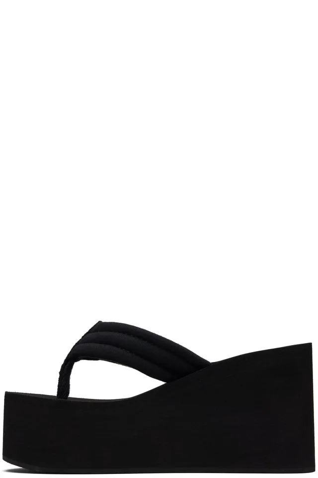 Coperni Black Wedge Heeled Sandals, photo 3 of 5 from SSENSE