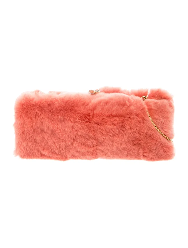 Judith Leiber Fur Minaudière in pink Satin from The RealReal