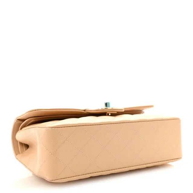 Chanel Caviar Quilted Small Double Flap Beige in Beige Caviar leather from FASHIONPHILE, photo 4 of 10