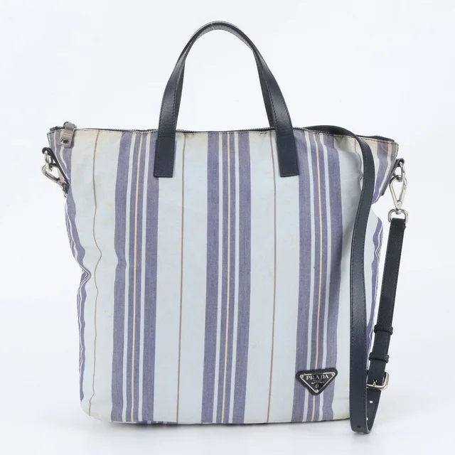 Prada Triangle Logo Leather 2-Way Shoulder Bag Crossbody Hand in Leather from The Reluxe