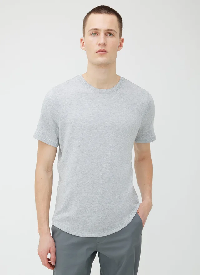 Kit and Ace Brushed Crewneck Tee in Grey Brushed French Terry from Kit and Ace, photo 1 of 1