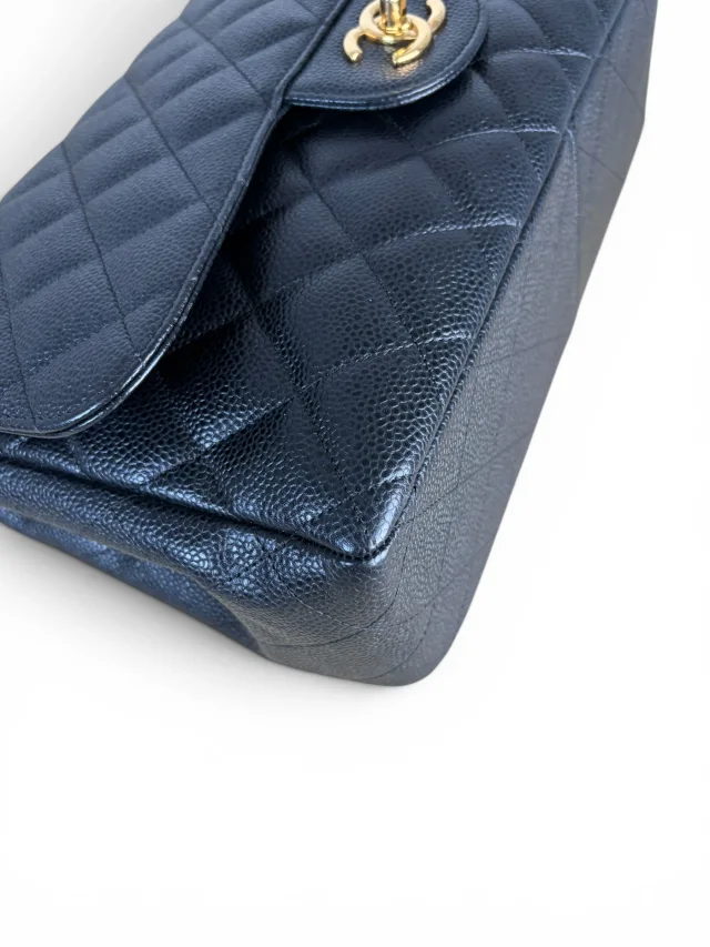 Chanel Black Caviar Jumbo Double Flap Classic in Black Caviar leather from Season 2 Consign, photo 8 of 11
