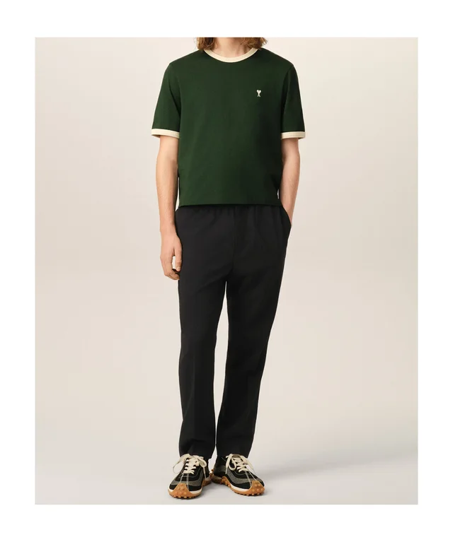 Ami Paris Ami Elasticated Waistband Straight Leg Trousers, photo 4 of 6 from SENSER