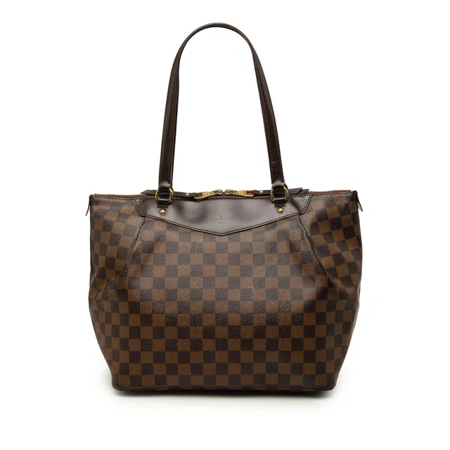 Brown Louis Vuitton Damier Ebene Westminster GM Shoulder Bag in Brown Canvas from Designer Revival