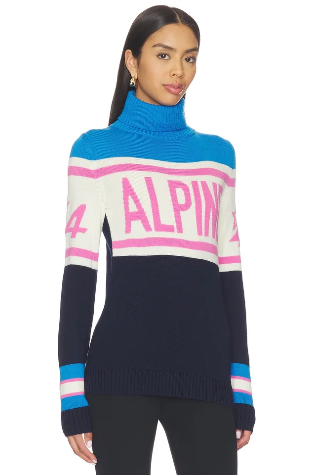 Perfect Moment Womens Alpine Sweater in Liquid Blue & Dark Blue, photo 2 of 5 from REVOLVE (Canada)