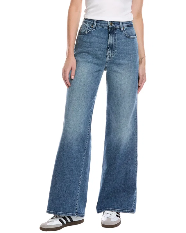 7 For All Mankind Ultra High-Rise Jo Yorktown Jean in Blue, image 1 of 1 from Rue La La