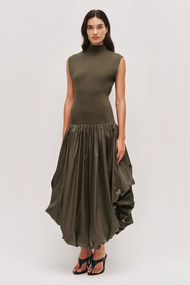 AJE Venetia Knit Midi Dress in Beige from Aje, photo 1 of 1