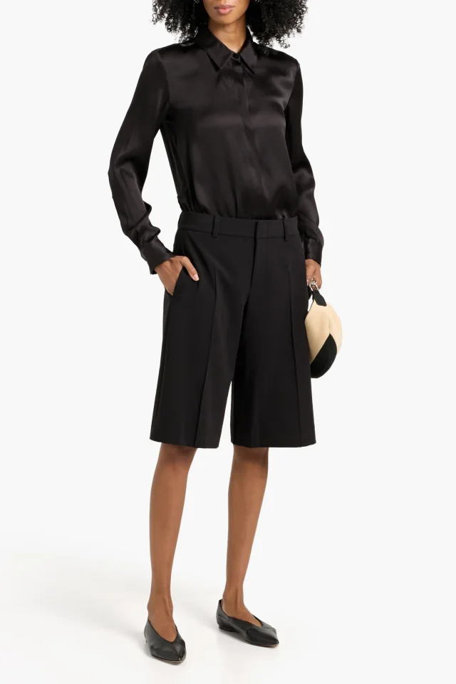 Veronica De Piante Camille Washed-Silk Shirt in Black, photo 2 of 4 from THE OUTNET