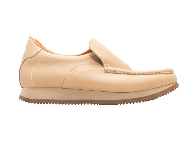 Tan Hermes Slip-On Leather Loafers Size 40 in Brown Leather from Designer Revival, photo 1 of 1