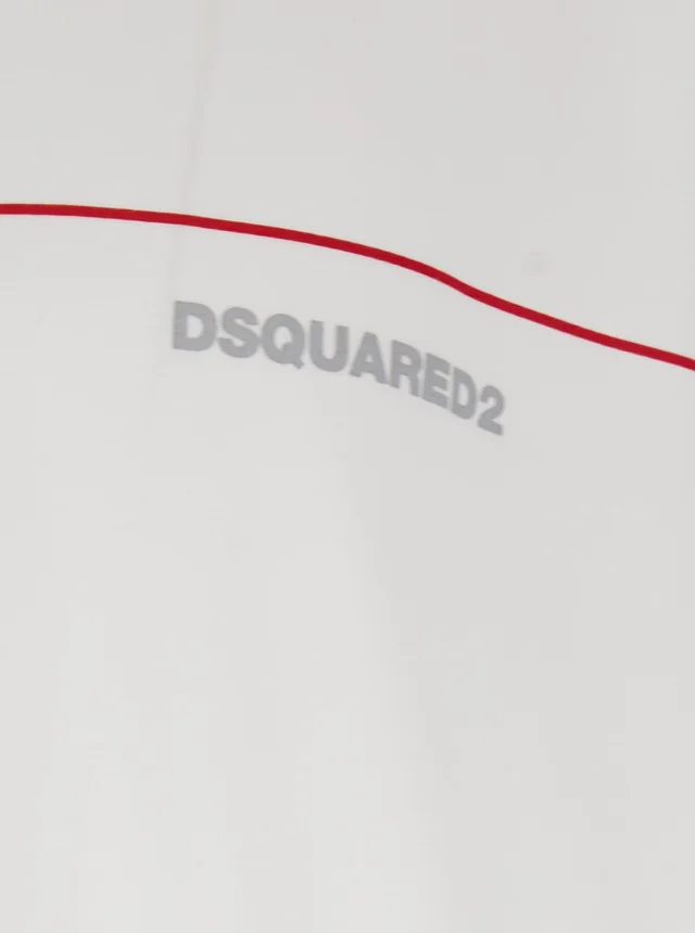 Dsquared2 White T-Shirt with Logo Lettering on the Front in Cotton for Men in White 100% Cotton, photo 3 of 3 from Gaudenzi Boutique
