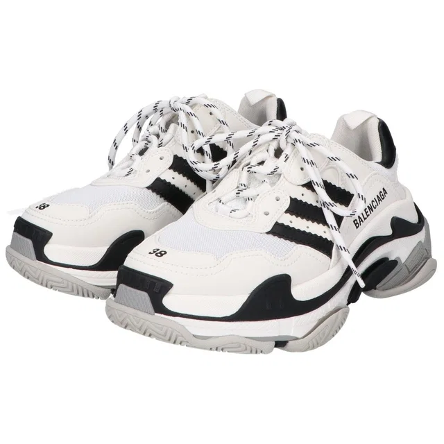 Balenciaga Adidas Triple S Low-Cut Sneakers in Leather from The Reluxe