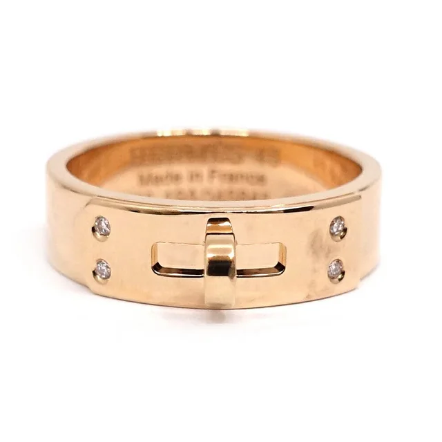 Hermès Kelly Ring Diamond Pink Gold in Pink from The Reluxe