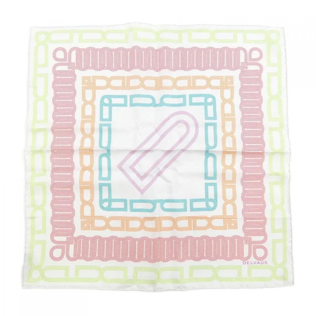 【クーポン対象商品】デルボー DELVAUX SCARF in White type Green type Red type 100% silk from KOMEHYO
