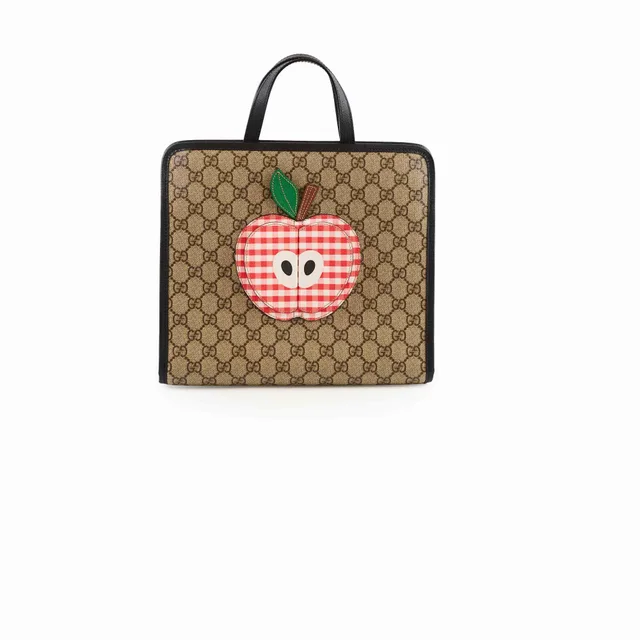 Gucci Apple GG Supreme Monogram Canvas Tote in Coated canvas from The Purse Affair