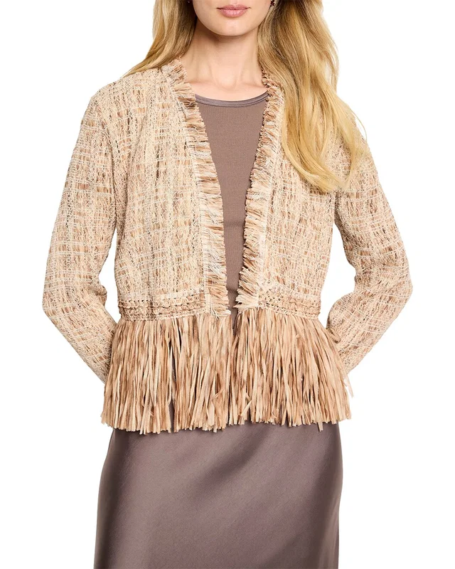 NIC+ZOE Iconic Cork Fringe Knit Jacket, image 1 of 1 from Rue La La