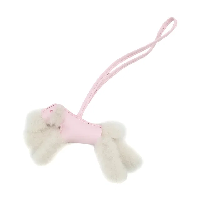 Hermès Budy Charm Rose Darling Ecru Agneau Milo Mouton 2025 K Stamp in Pink from Luxury Promise