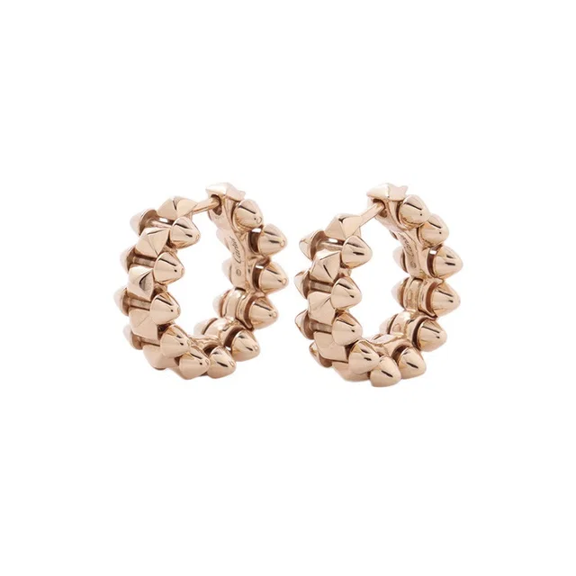 Crash Do Cartier Hoop Earrings Mini ModelB8301520 18K Pink Gold in Pink from GALLERY RARE