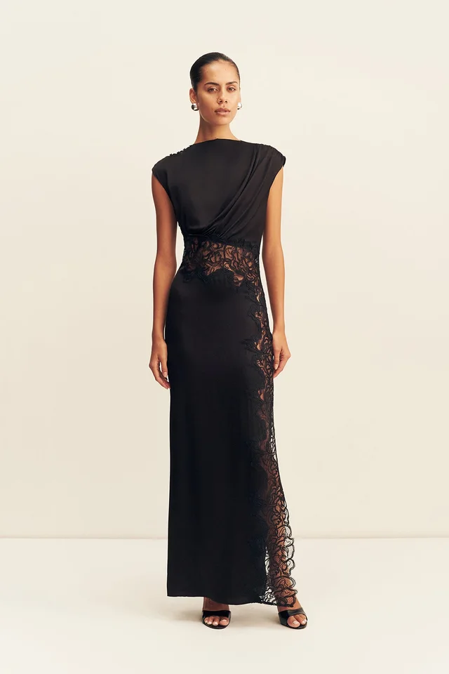 Shona Joy ENIKO LACE GATHERED MAXI DRESS - BLACK from Shona Joy, photo 1 of 1