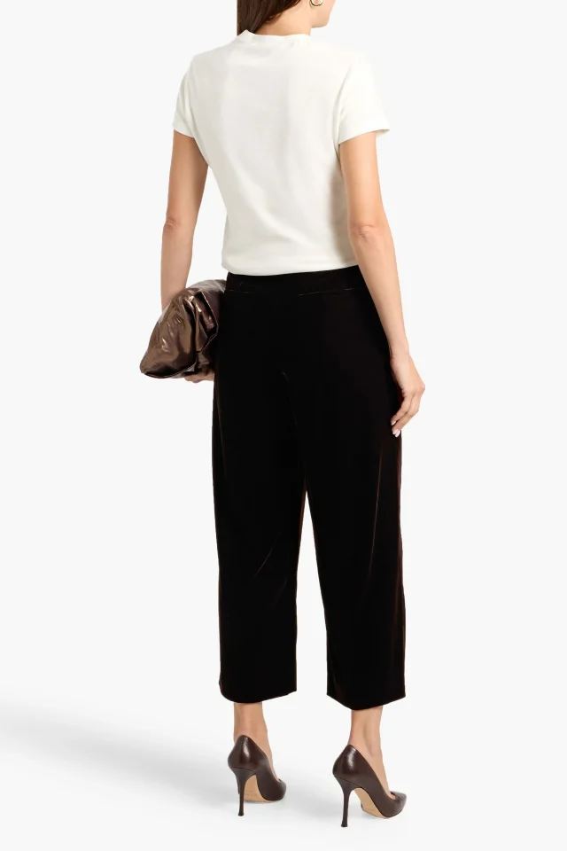 Theory Velvet Wide-Leg Pants, photo 3 of 4 from THE OUTNET
