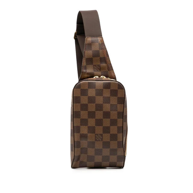 Brown Louis Vuitton Damier Ebene Geronimos Crossbody Bag in Brown Canvas from Designer Revival