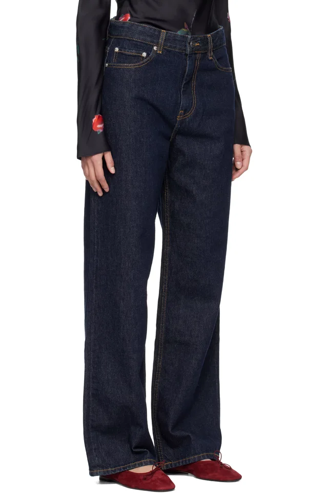 GANNI Blue Izey Jeans, photo 2 of 4 from SSENSE