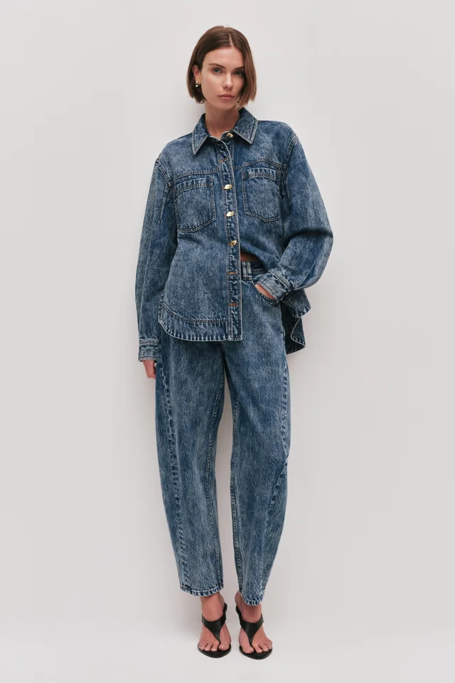 AJE Angelina Denim Shirt in Blue from Aje, photo 1 of 1