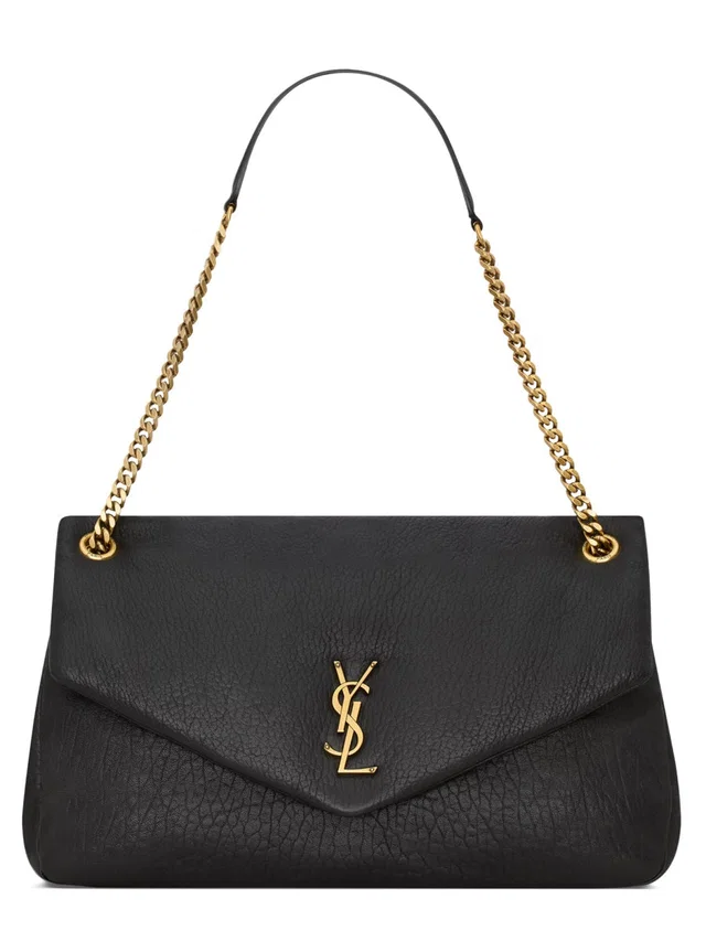 Saint Laurent Shoulder Bag — Black Leather in Black Leather from HEWI