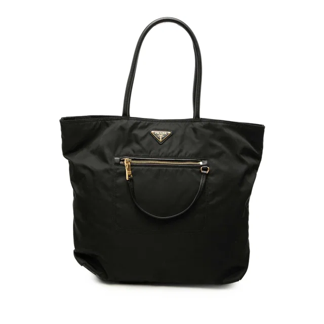 Black Prada Tessuto Tote in Black Nylon from Designer Revival