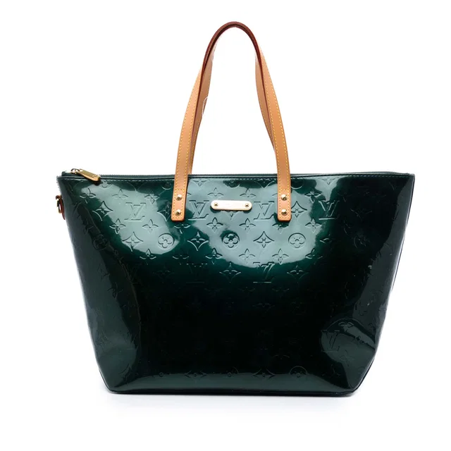 Green Louis Vuitton Monogram Vernis Bellevue GM Handbag in Green Leather from Designer Revival