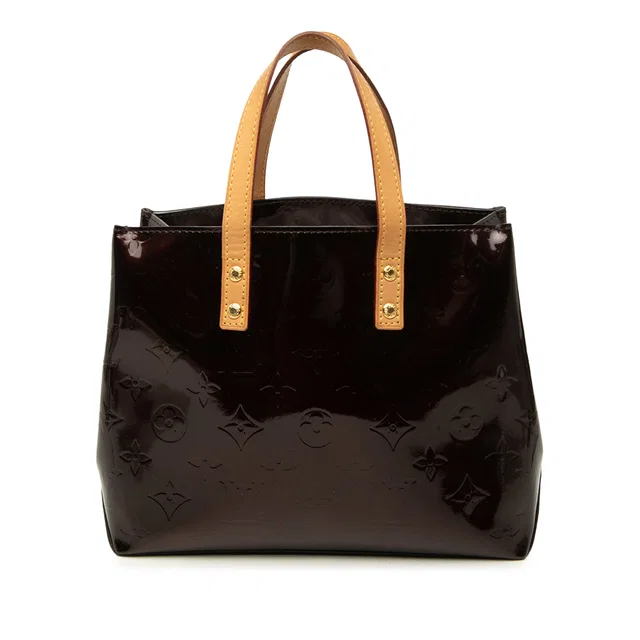 Purple Louis Vuitton Monogram Vernis Reade PM Handbag in Purple Leather from Designer Revival
