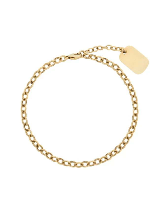 Saint Laurent Chain Link Brass Bracelet — Gold Bracelets in Gold from HEWI, photo 2 of 2