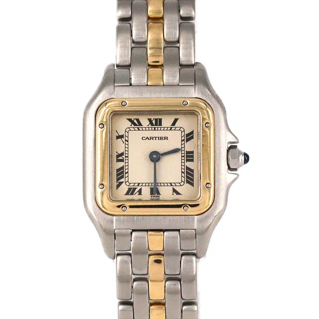 Cartier Panthere SM Stainless Steel Yellow Gold Quartz in Yellow from LuxUness