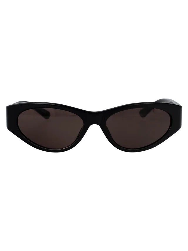Balenciaga Bb0367s Sculpted Acetate Sunglasses — Black in Black from HEWI