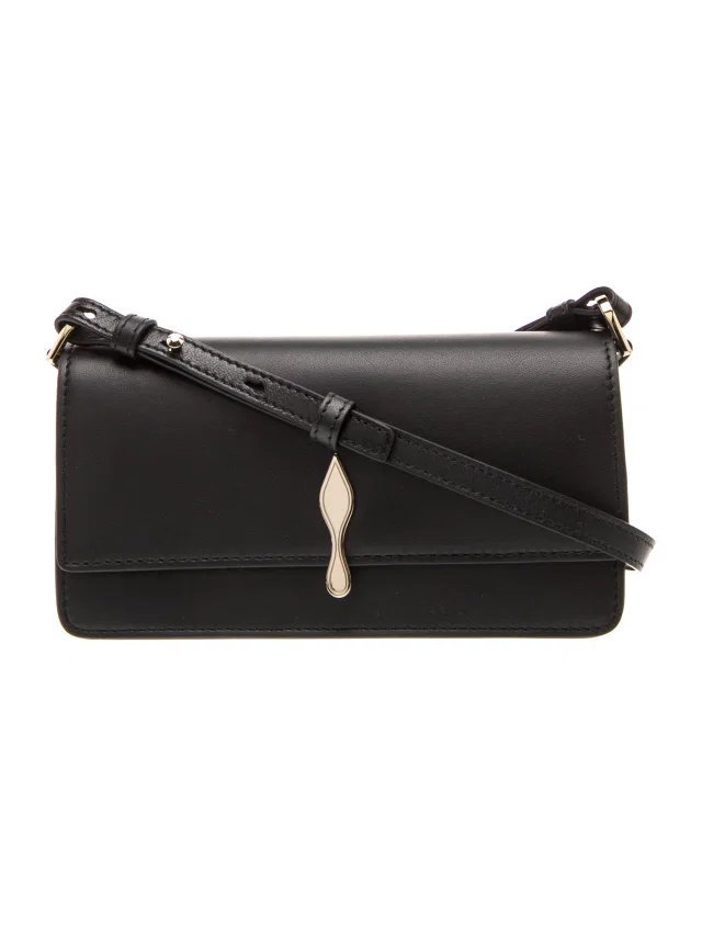 Christian Louboutin Shoulder Bag Crossbody in black Leather from The RealReal