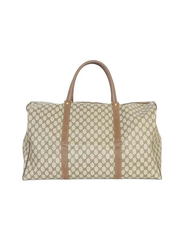 Gucci Monogram GG Supreme Large Boston Bag in Coated canvas from Arcade Vintage