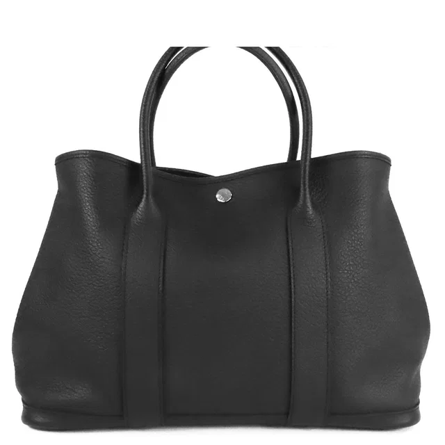 Hermès Garden Party PM Black Silver Negonda Tote Bag in Black from The Reluxe
