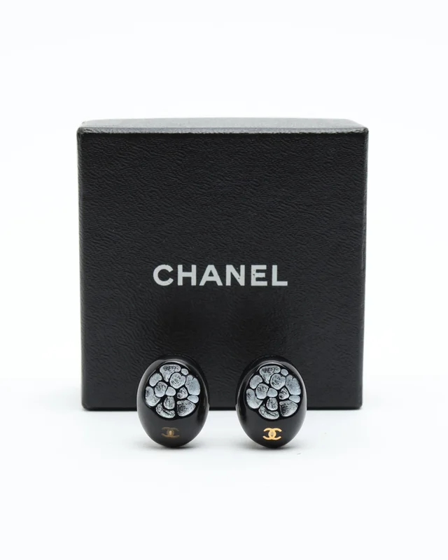 Chanel Coco Mark Camellia Clip-on Earrings from A Retro Tale, photo 2 of 5