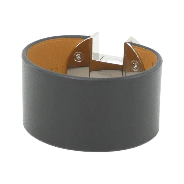 HERMES 2002 076469CK Bracelet in BLACK/BLACK+PALLADIUM(SILVER) metal fittings Tadelakt from KOMEHYO, photo 2 of 4