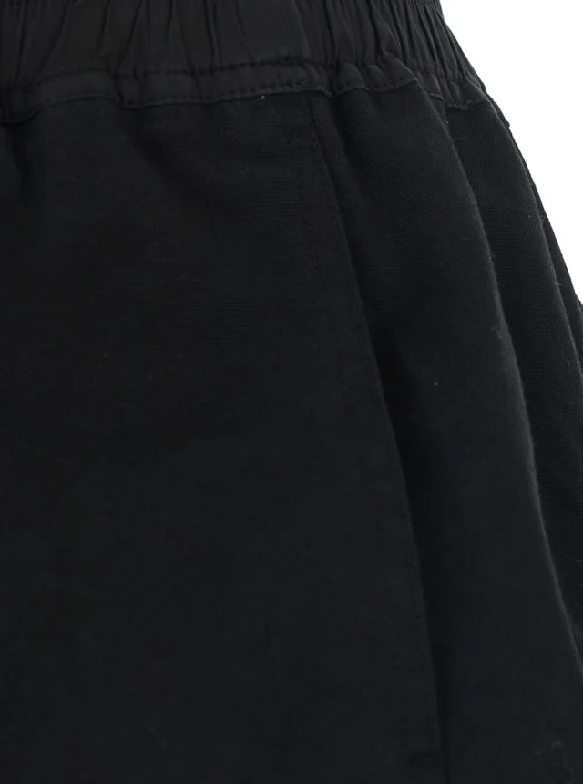Drkshdw Black Shorts with elasticated drawstring waist and zip at the back in cotton for men in Black 100% Cotton, photo 5 of 6 from Gaudenzi Boutique